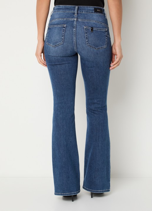 Liu Jo Low waist flared jeans met medium wassing - achterkant 5 indigo