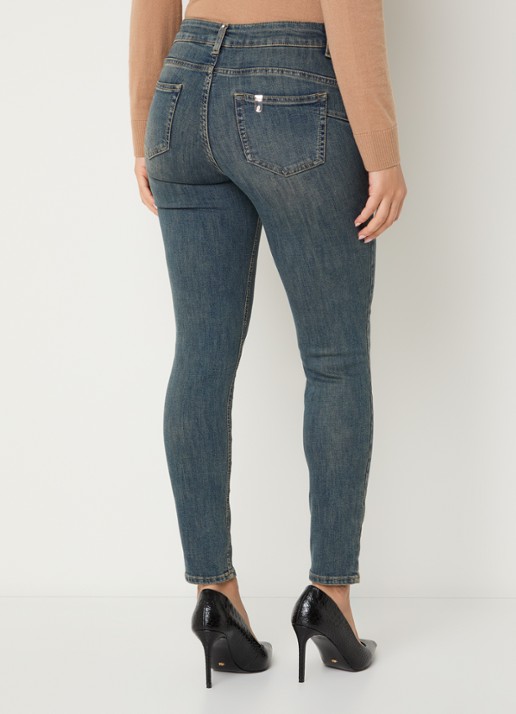 Liu Jo Low waist skinny fit jeans met gekleurde wassing - achterkant 3 indigo