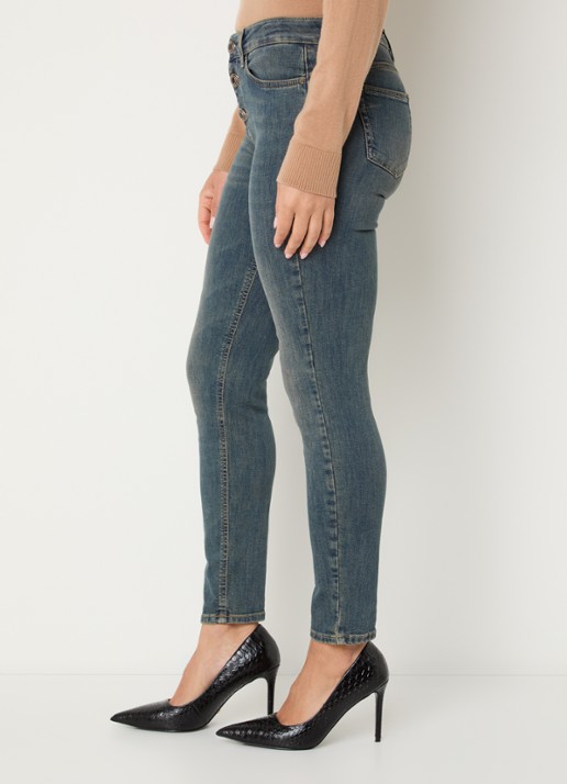 Liu Jo Low waist skinny fit jeans met gekleurde wassing - detail 2 indigo