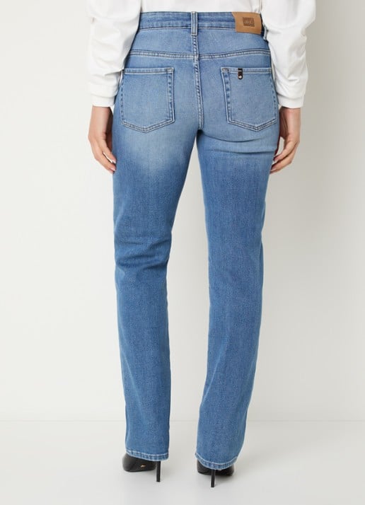 Liu Jo Low waist skinny jeans met lichte wassing - achterkant indigo
