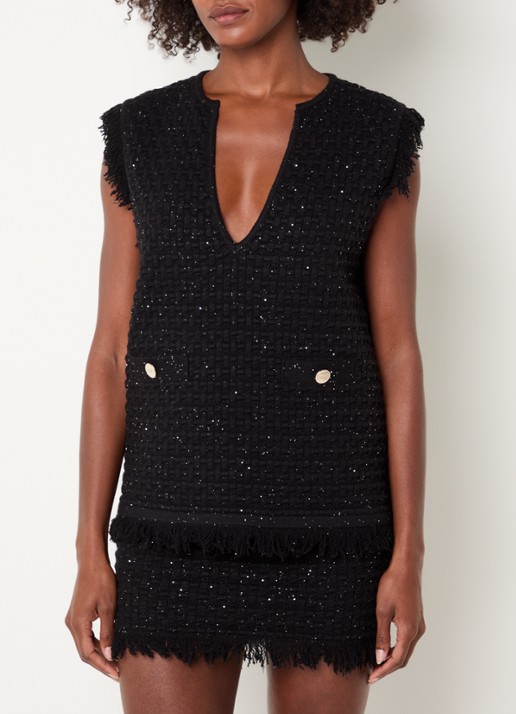 Liu Jo Maglia Chiusa mini jurk met structuur en pailletten