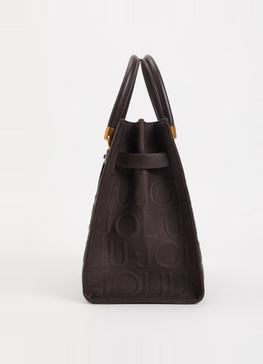 Liu Jo Manhattan crossbodytas met logoprint en tasbedel  - detail 2 donkerbruin