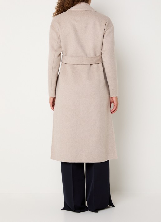 Liu Jo Mantel in wolblend met ceintuur - achterkant 6 beige