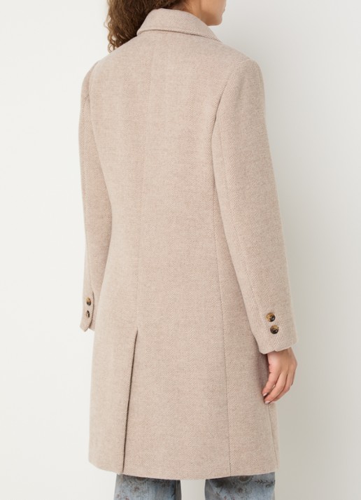 Liu Jo Mantel in wolblend met steekzakken - achterkant 2 beige