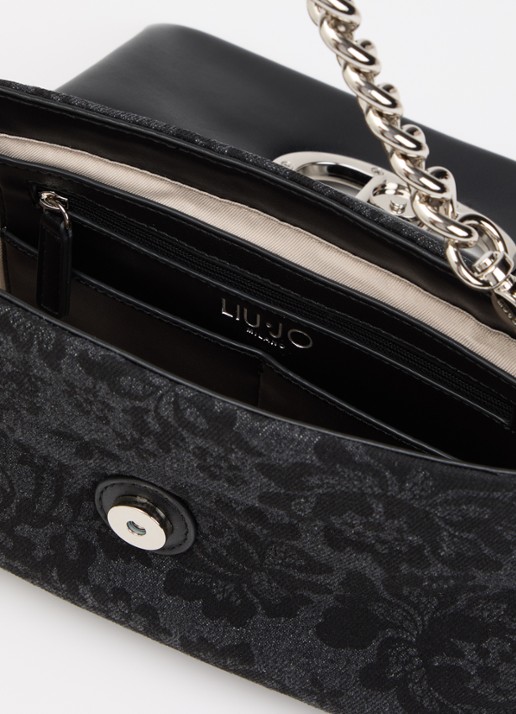 Liu Jo Medium LaPuffy crossbodytas met bloemenprint en afneembare schouderriem - detail 2 zwart