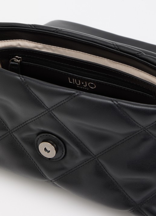 Liu Jo Medium LaPuffy crossbodytas met quilt patroon en afneembare schouderriem - detail donkerblauw