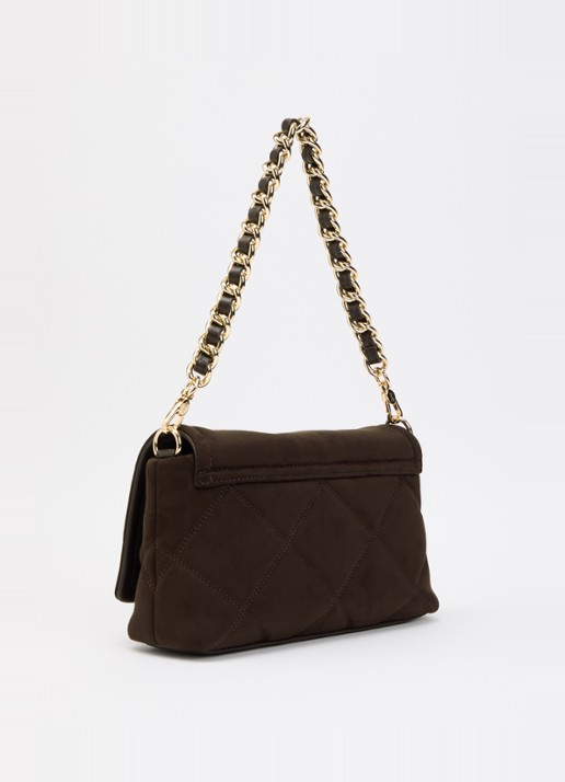Liu Jo Medium LaPuffy crossbodytas met quilt patroon en afneembare schouderriem - achterkant 5 donkerbruin