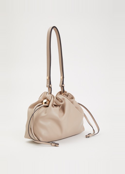 Liu Jo Medium Riccy schoudertas met afneembare schouderriem  - achterkant 2 beige