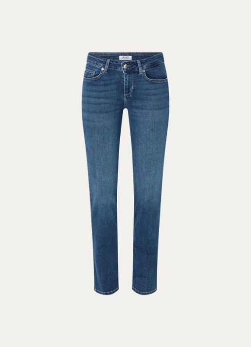 Liu Jo Mid waist skinny fit jeans met medium wassing - voorkant indigo