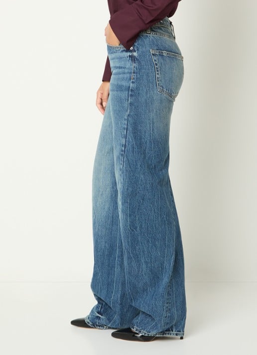 Liu Jo Mid waist straight leg jeans met asymmetrisch detail - detail 3 indigo