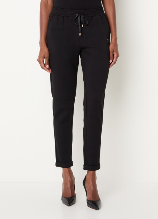Liu Jo Mid waist tapered fit cropped joggingbroek met logo