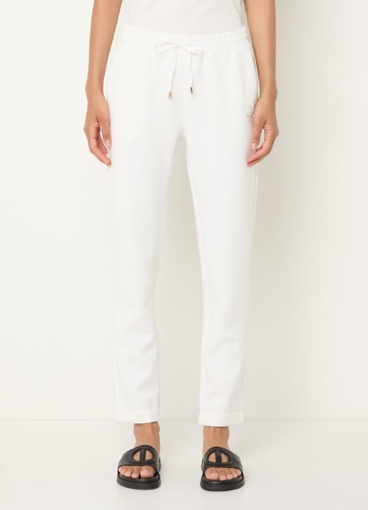 Liu Jo Mid waist tapered fit cropped joggingbroek met logo