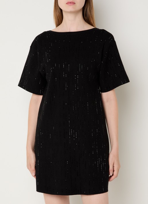 Liu Jo Mini jurk met boothals en strass