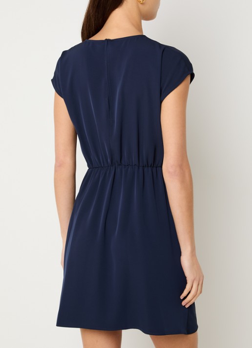 Liu Jo Mini jurk met gedrapeerd detail - achterkant donkerblauw
