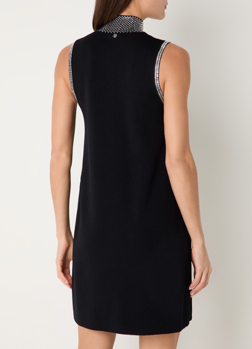 Liu Jo Mini jurk met strass en cut-out detail - achterkant 3 zwart