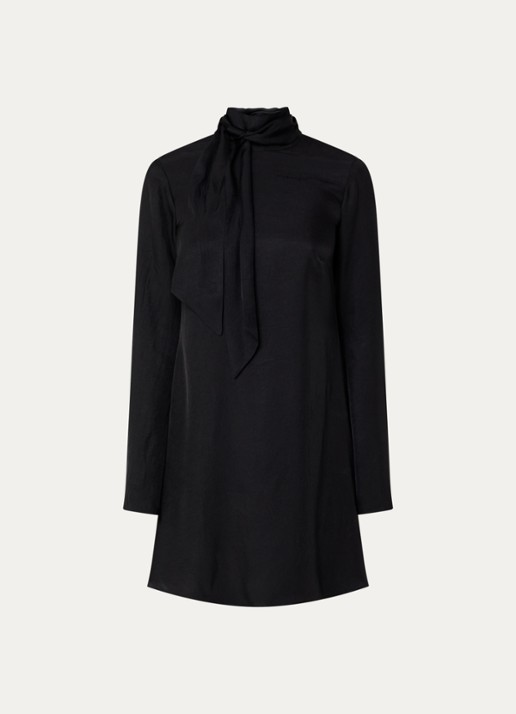 Liu Jo Mini tuniekjurk met sjaalkraag - voorkant zwart