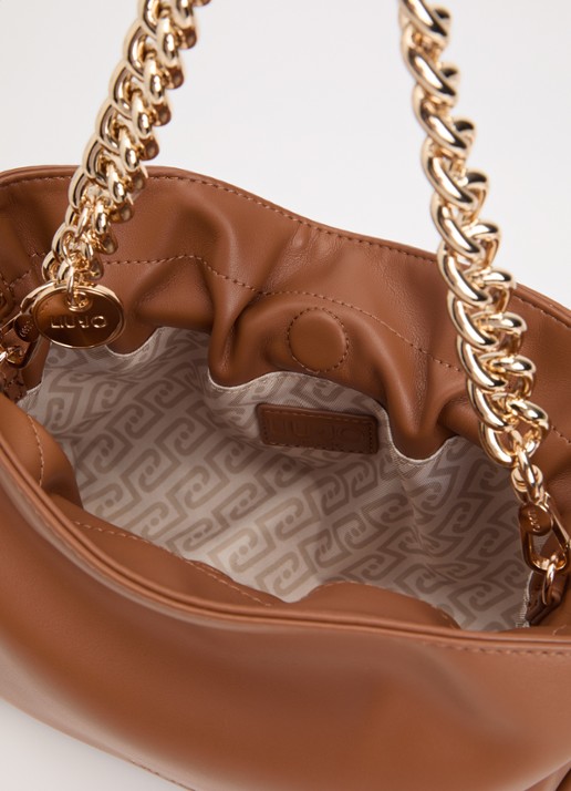 Liu Jo Riccy Medium schoudertas met afneembare schouderriem - detail 3 camel