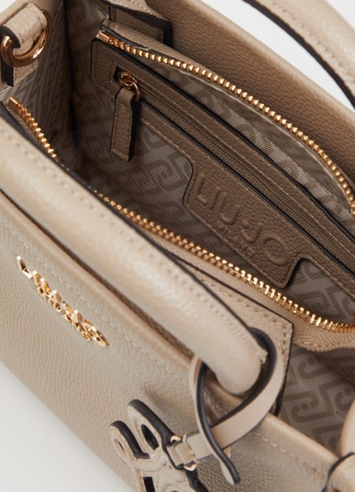 Liu Jo Ridhi handtas met tasbedel en logo - detail 2 donkerbeige