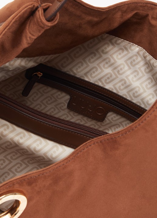 Liu Jo Schoudertas met studs - detail bruin