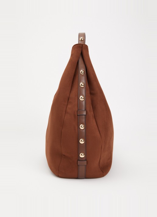 Liu Jo Schoudertas met studs - detail 2 bruin