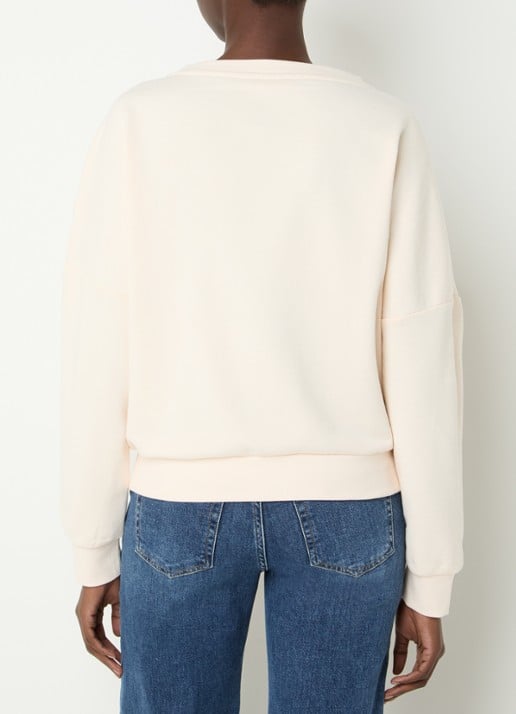 Liu Jo Sweatshirt met strass - achterkant zalmroze
