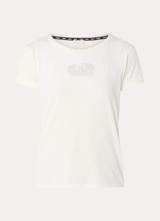 Liu Jo T-shirt met borduring en strass