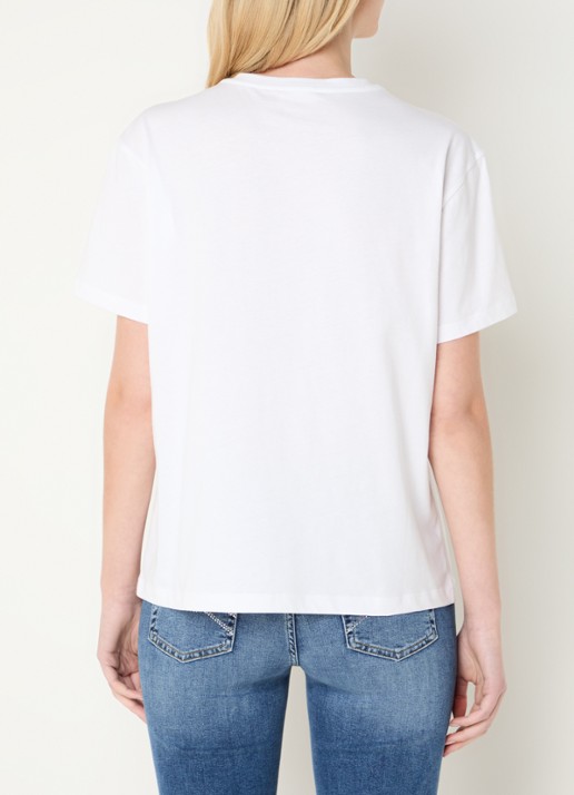 Liu Jo T-shirt met print en strass - achterkant 4 wit