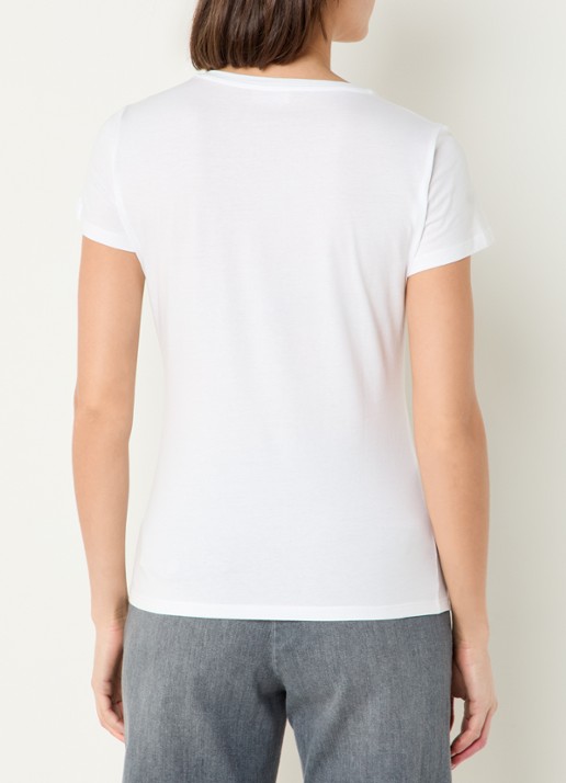 Liu Jo T-shirt met print en strass - achterkant 4 wit