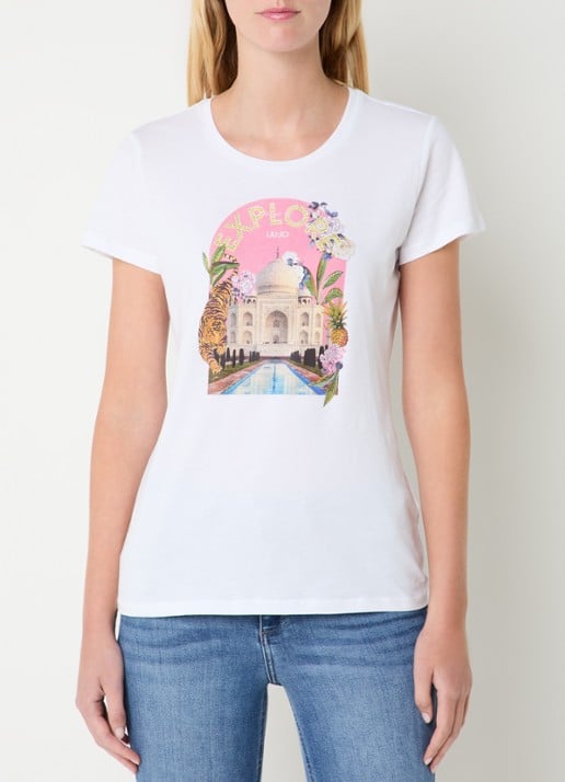 Liu Jo T-shirt met print en strass