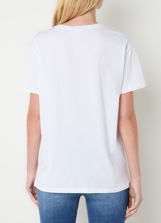 Liu Jo T-shirt met print en strass - achterkant 4 wit