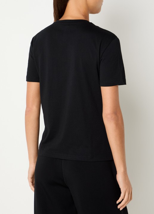 Liu Jo T-shirt met print van strass - achterkant 2 zwart