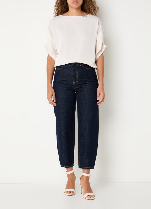 Liu Jo T-shirt met strass - voorkant 2 creme