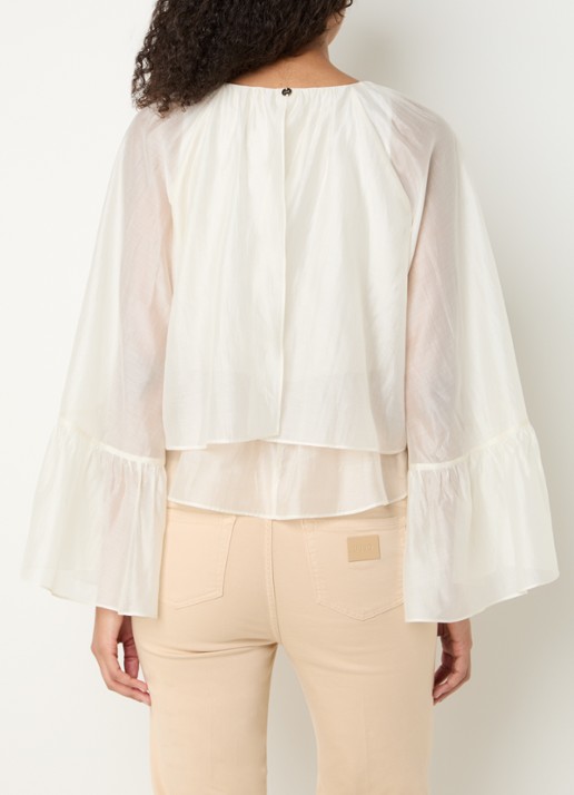 Liu Jo Tuniek met trompetmouw - achterkant creme