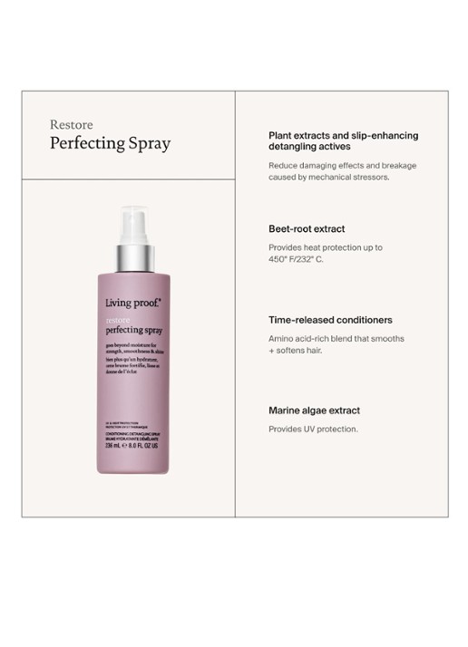 Living Proof Restore Perfecting Spray - anti-klit spray - achterkant undefined