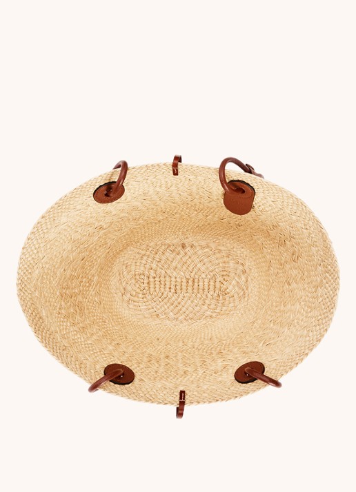 LOEWE Anagram Basket Small shopper met kalfsleren details - detail 3 bruin
