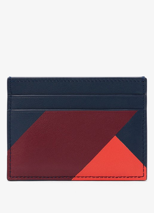 LOEWE Anagram pasjeshouder van kalfsleer - achterkant donkerblauw