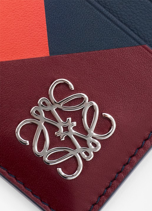LOEWE Anagram pasjeshouder van kalfsleer - detail 4 donkerblauw