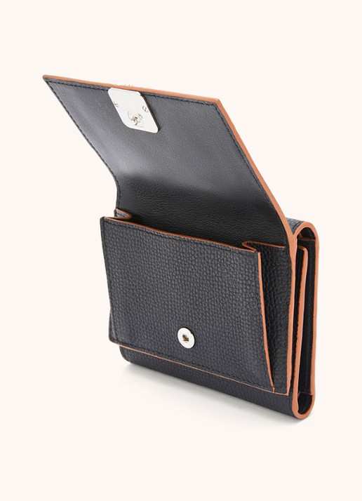 LOEWE Anagram portemonnee van kalfsleer - voorkant 3 zwart