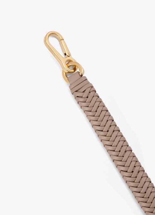 LOEWE Arrow schouderriem van kalfsleer - voorkant 3 zand