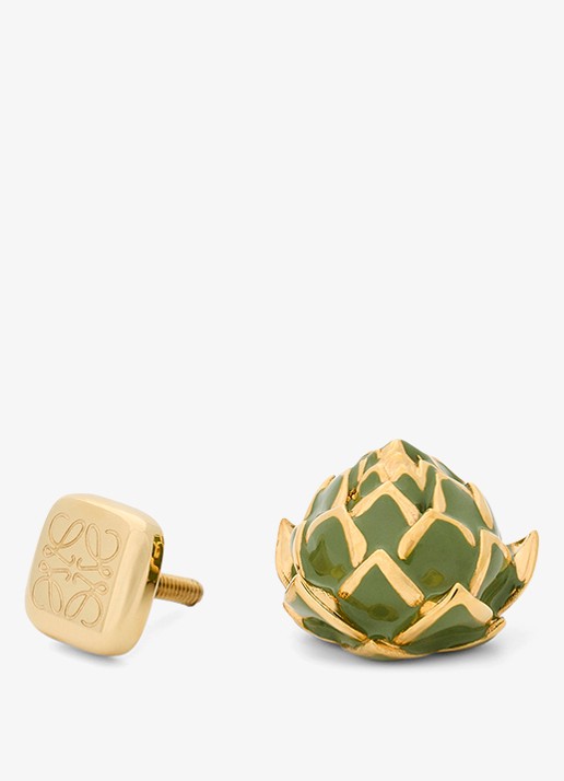 LOEWE Artichoke tasbedel met logo - detail groen