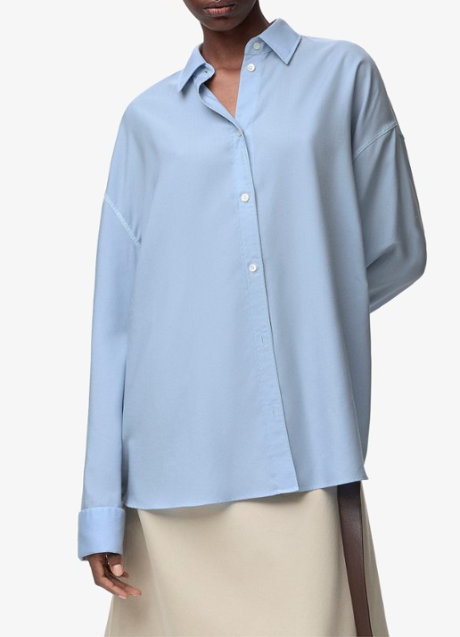 LOEWE Blouse in zijdeblend met plooidetails
