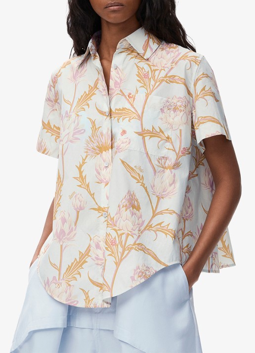 LOEWE Blouse met bloemenprint en borstzak