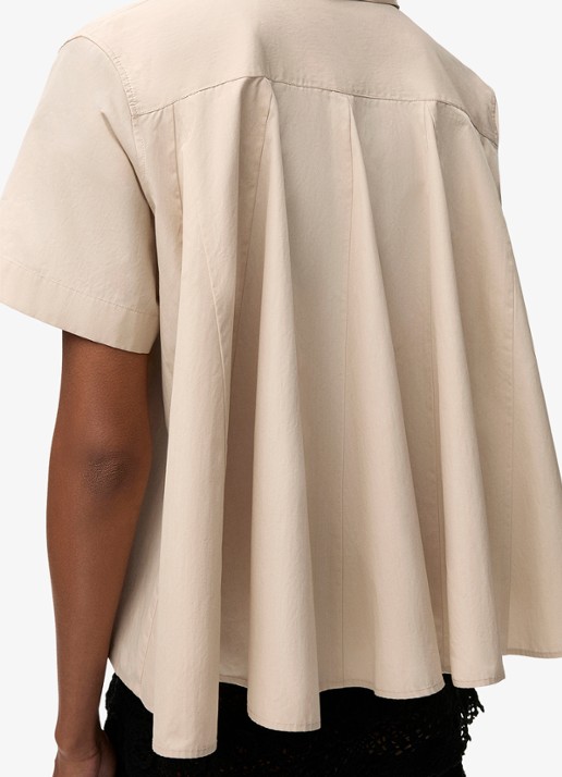 LOEWE Blouse met logoborduring en borstzak - detail 3 beige