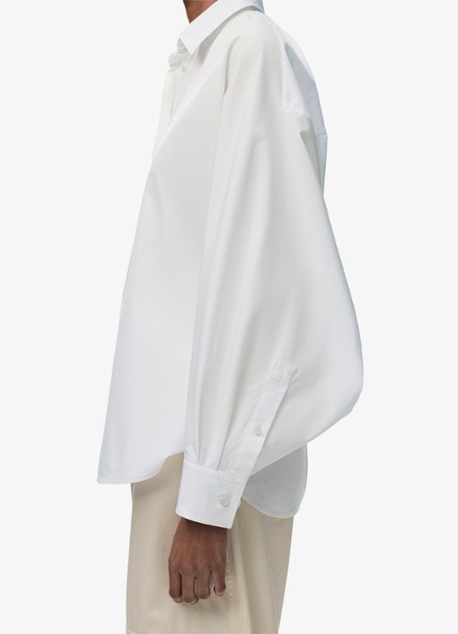 LOEWE Blouse met logoborduring - detail 3 wit