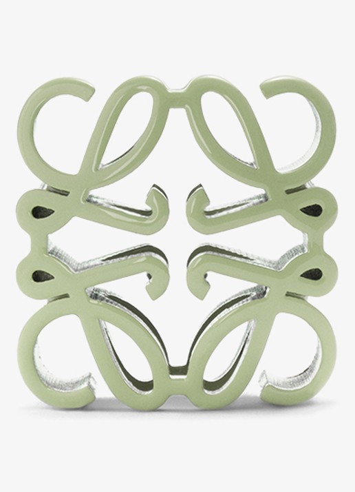 LOEWE Bombe Anagram Dice tasbedel met logo - voorkant 2 lichtgroen
