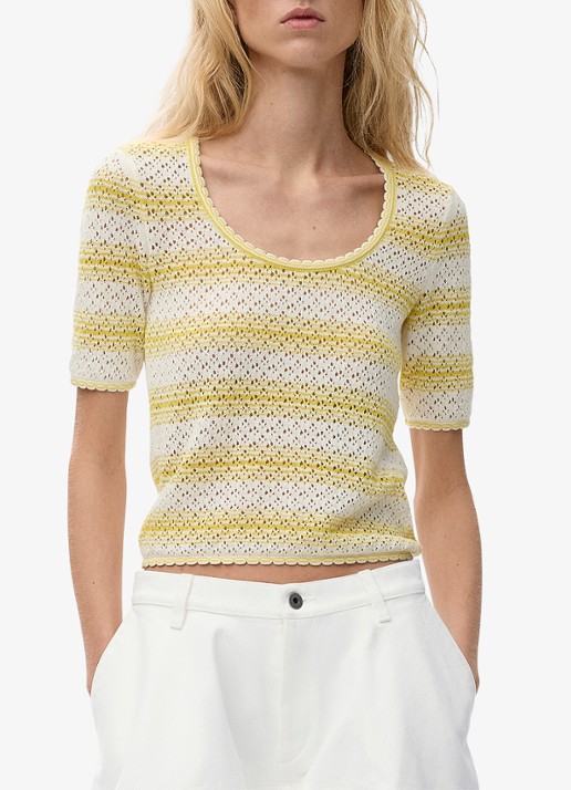 LOEWE Fijngebreide top met streepprint