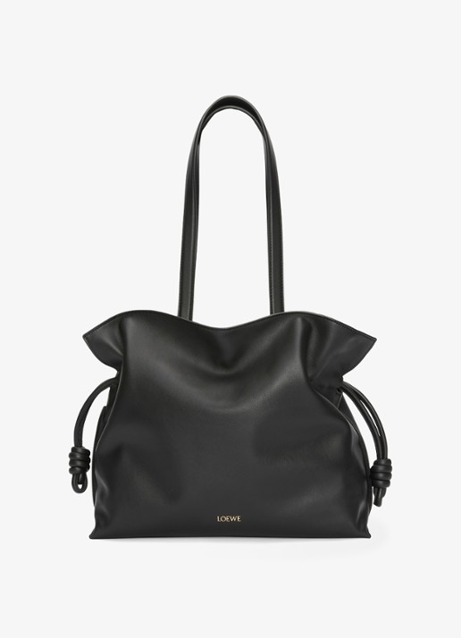 LOEWE Flamenco Large clutch van kalfsleer - detail 2 zwart