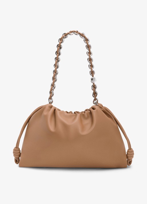 LOEWE Flamenco Large schoudertas van leer - achterkant bruin