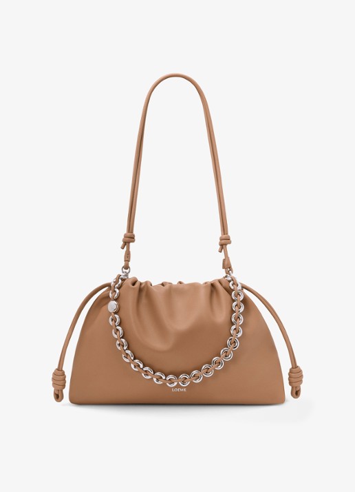 LOEWE Flamenco Large schoudertas van leer - detail 6 bruin