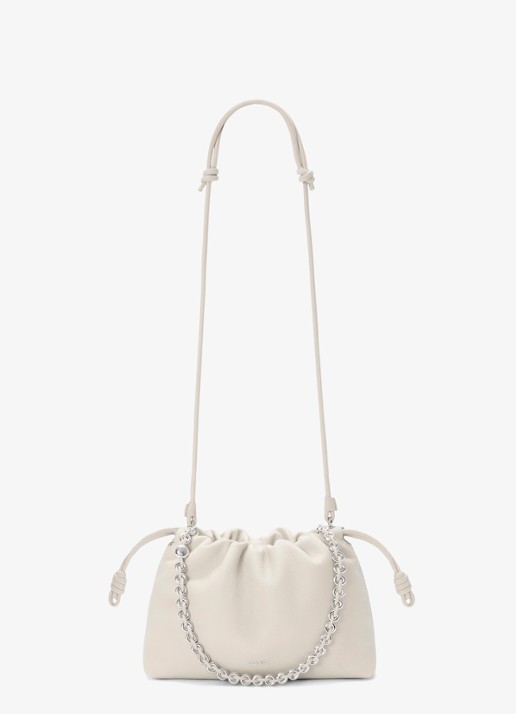 LOEWE Flamenco Medium schoudertas van kalfsleer - detail 6 wit